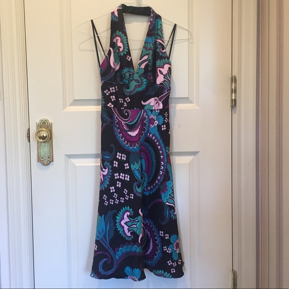 LAUNDRY-Shelli Segal silk halter dress, Size 0 - Picture 1 of 6